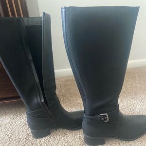 Knee high black boots